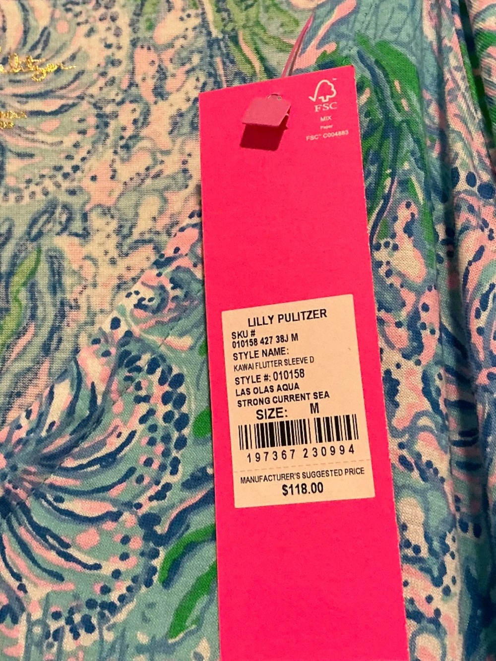 NWT Lilly Pulitzer Tiered Kawai Flutter Sleeve dress size MEDIUM - Picture 3 of 3